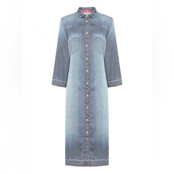 Marina Rinaldi Dresses & Skirts - MARINA RINALDI sport denim print dress 10 Euc